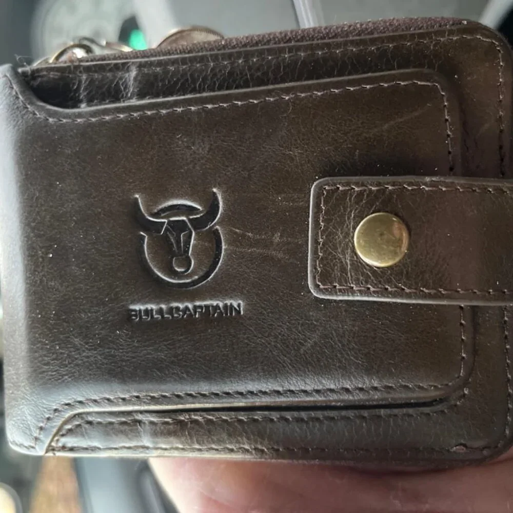 Genuine Leather Wallet for Men Large Capacity ID Window Card Case